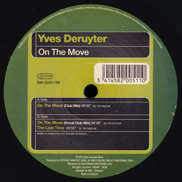 Yves Deruyter : On The Move (12")