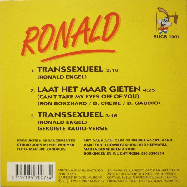 Ronald (3) : Transsexueel (CD, Single)