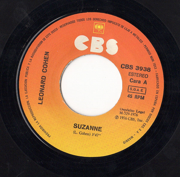 Leonard Cohen : Suzanne (7")