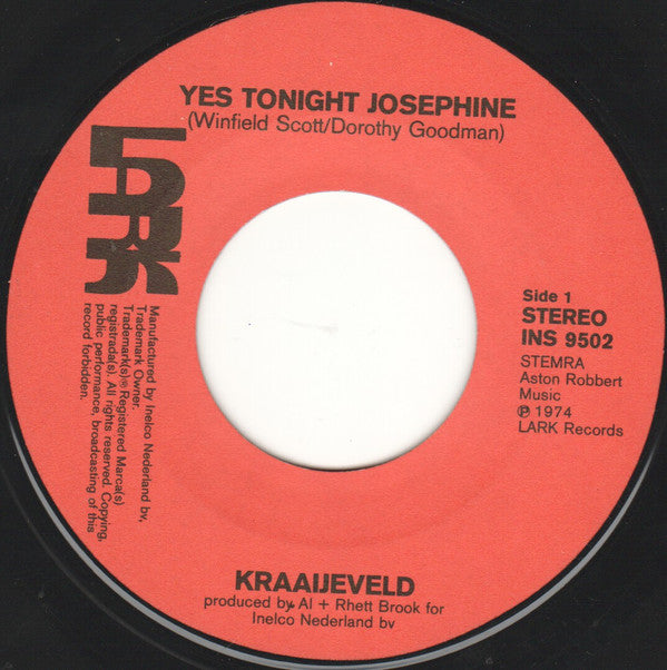 Kraaijeveld : Yes Tonight Josephine (7", Single)