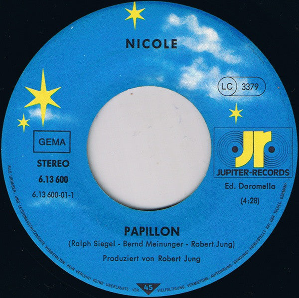 Nicole (2) : Papillon / Meine Kleine Freiheit (7", Single)