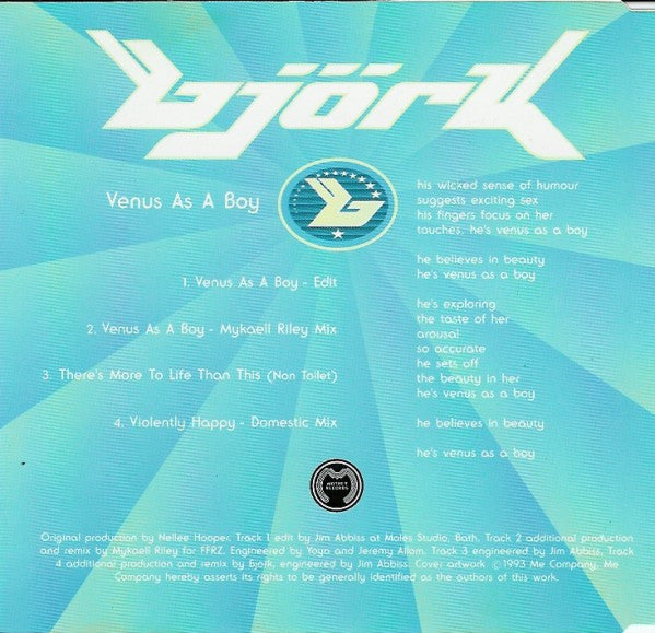 Björk : Venus As A Boy (CD, Single)