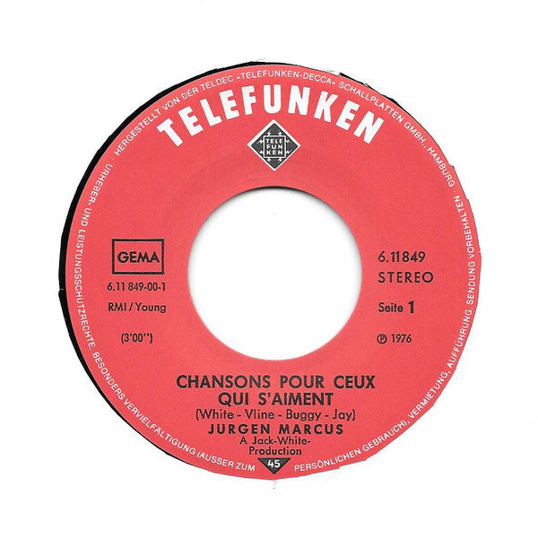 Jürgen Marcus : Chansons Pour Ceux Qui S'aiment (7", Single)