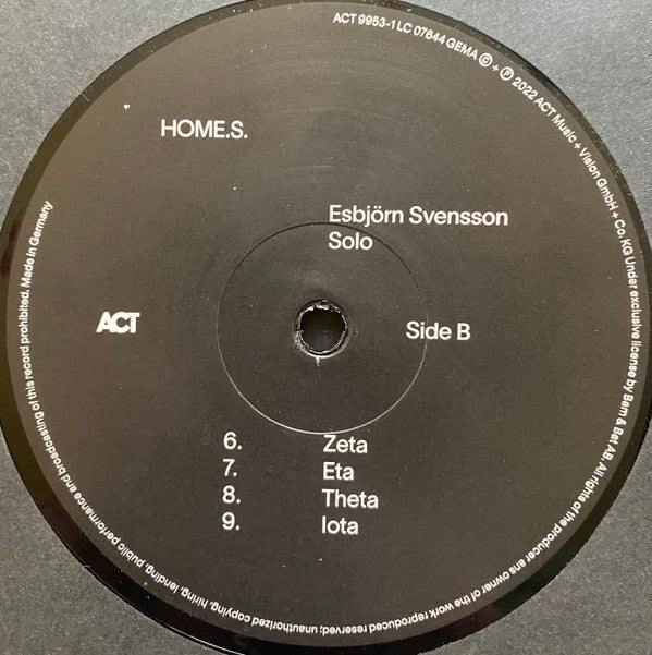 Esbjörn Svensson : HOME.S. - Esbjörn Svensson Solo (LP, Album)