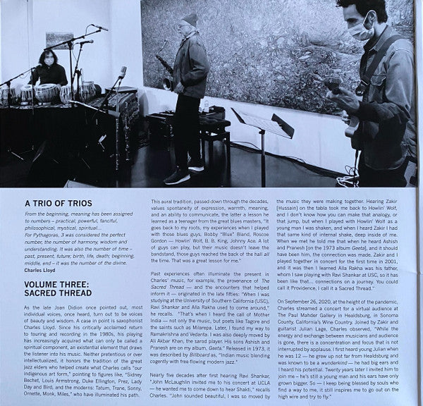 Charles Lloyd : Trios: Sacred Thread (LP, Album)