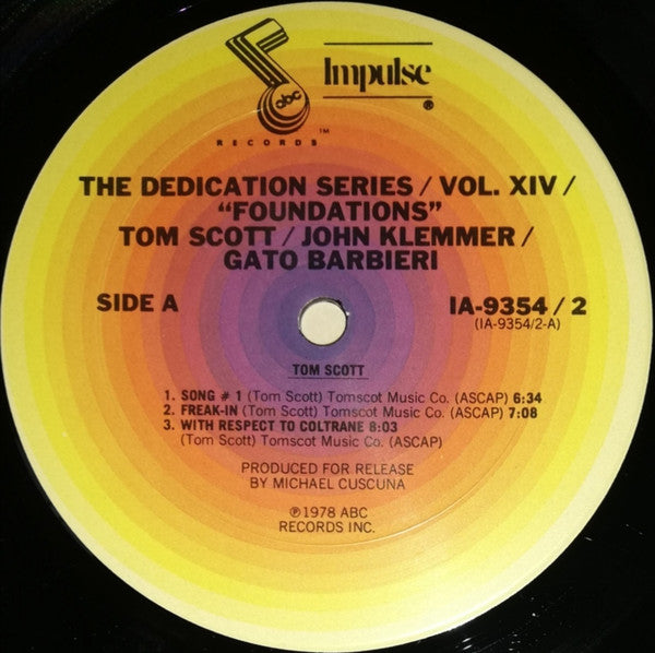 Tom Scott / John Klemmer / Gato Barbieri : Foundations (2xLP, Comp, Gat)