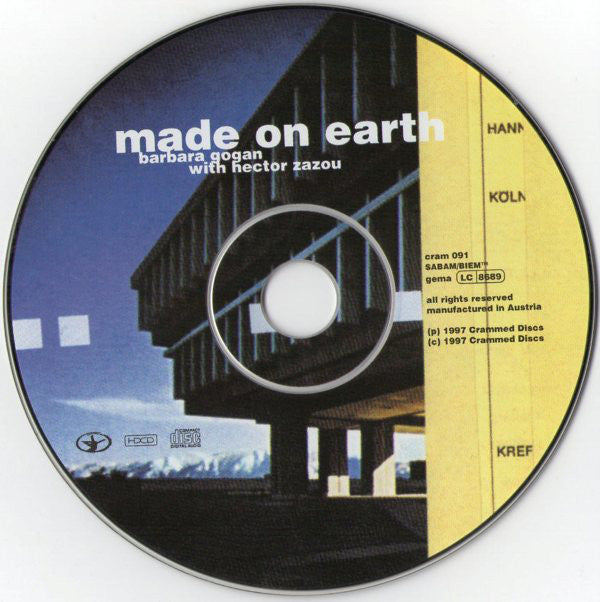 Barbara Gogan with Hector Zazou : Made On Earth (HDCD, Album)