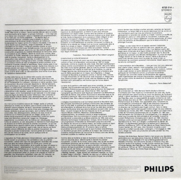 Anton Bruckner – Concertgebouworkest, Bernard Haitink : Symphonies 8 & 9 (Box + 3xLP)