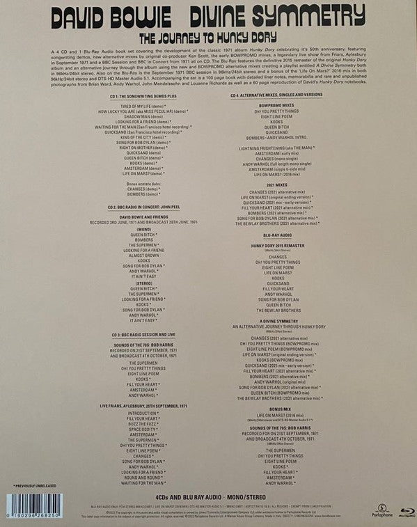 David Bowie : Divine Symmetry (4xCD, Mono, RM + Blu-ray, Blu-ray-A, Album, RE, RM)
