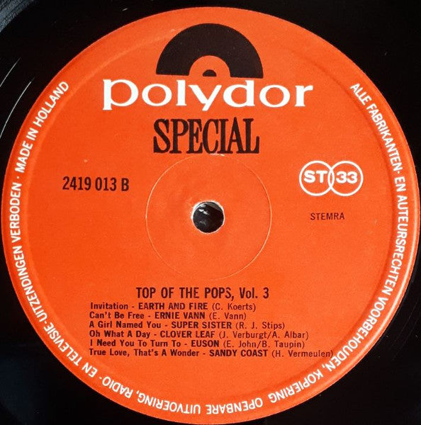 Various : Top Of The Pops Vol. 3 (LP, Comp)