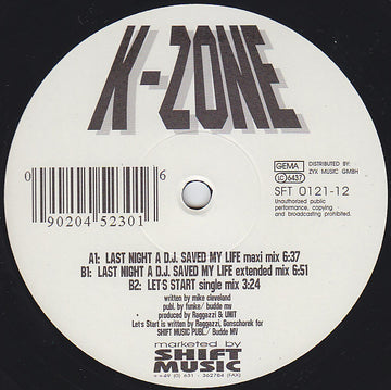 K-Zone : Last Night A D.J. Saved My Life Remix 96 (12")