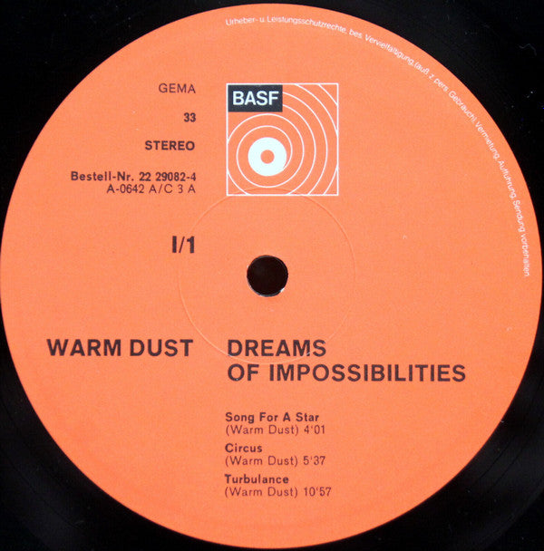 Warm Dust : Dreams Of Impossibilities (2xLP, Comp, P/Mixed)