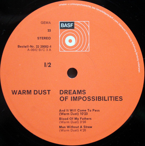 Warm Dust : Dreams Of Impossibilities (2xLP, Comp, P/Mixed)