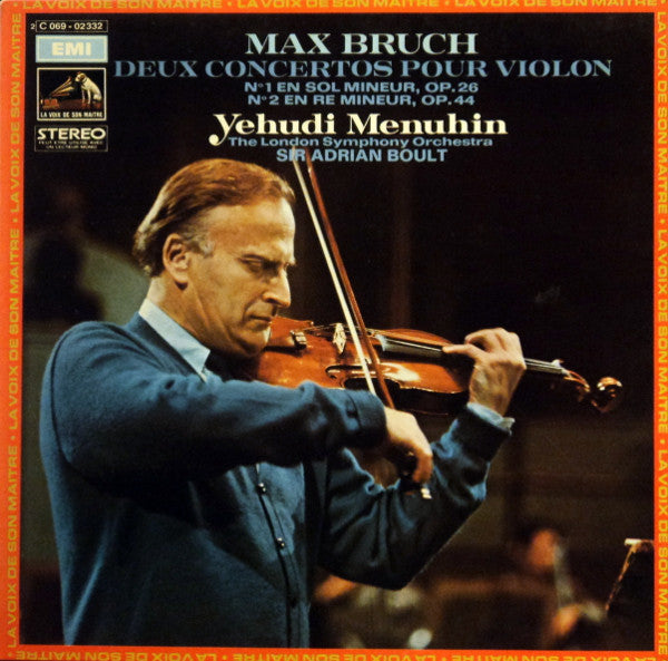 Max Bruch – Yehudi Menuhin - London Symphony Orchestra, Sir Adrian Boult : Deux Concertos Pour Violon - N° 1 En Sol Mineur, Op. 26 / N° 2 En Re Mineur, Op. 44 (LP)