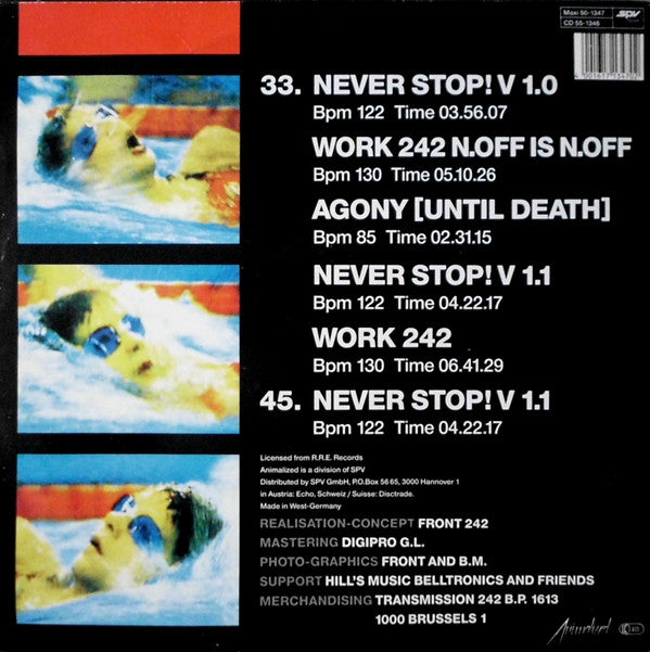 Front 242 : Never Stop! (12", Maxi)