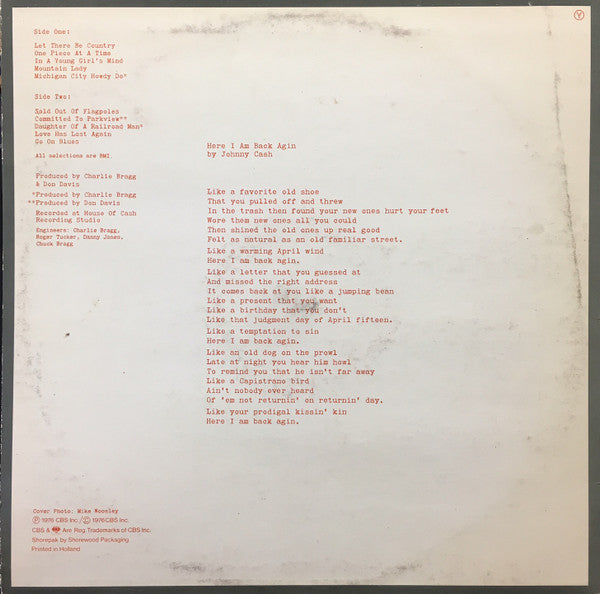 Johnny Cash And The Tennessee Three : One Piece At A Time (LP, Album)