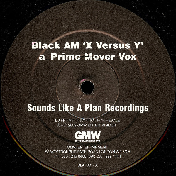 Black AM : X Versus Y (12", Promo)