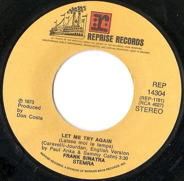 Frank Sinatra : Let Me Try Again (Laisse Moi Le Temps) (7", Single)