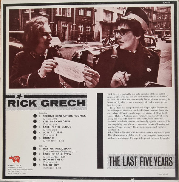Rick Grech : The Last Five Years (LP, Comp, RI)