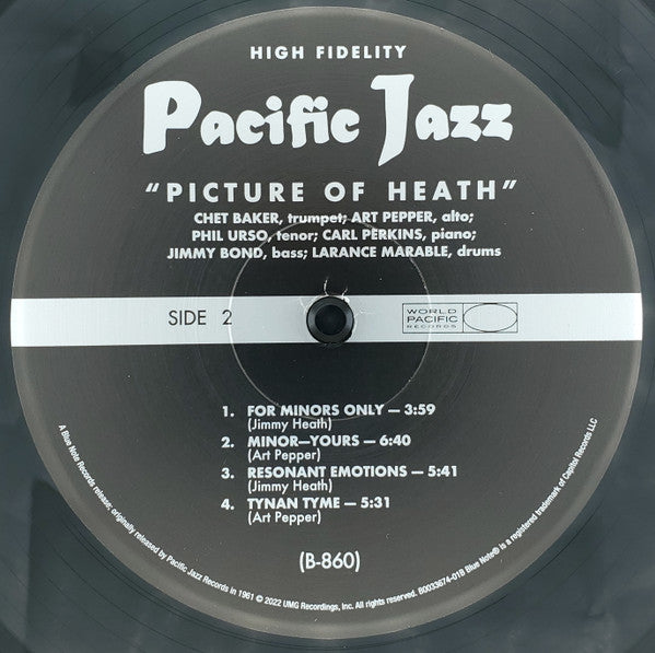 Chet Baker, Art Pepper, Phil Urso : Picture Of Heath (LP, Album, Mono, RE, 180)
