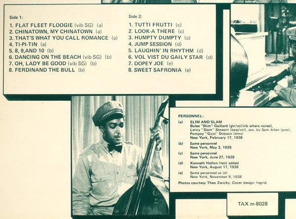 Slim And Slam* : Slim And Slam (LP, Comp)