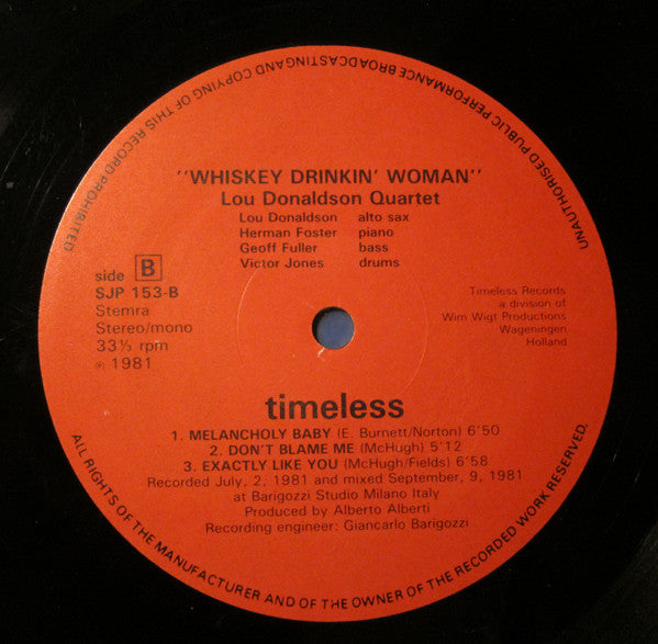 Lou Donaldson Quartet Featuring Herman Foster : 'Forgotten Man' (LP, Album, Mono)
