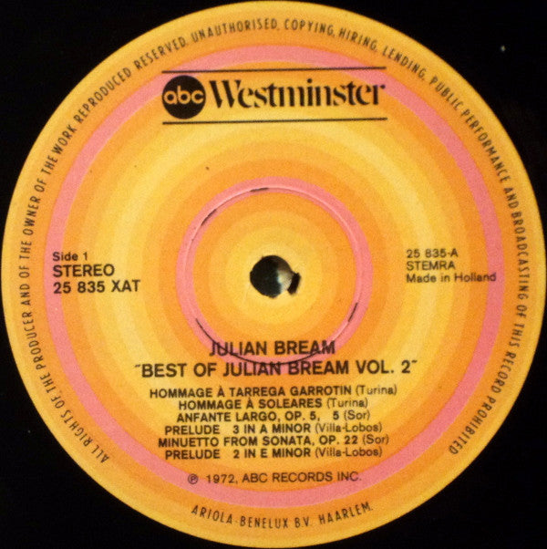 Julian Bream : The Best Of Julian Bream (2xLP, Comp)