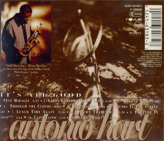 Antonio Hart : It's All Good (CD, Album)