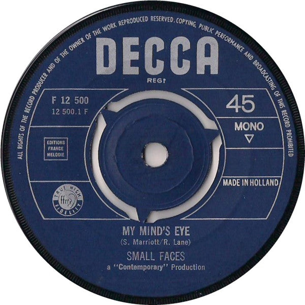 Small Faces : My Mind's Eye / I Can't Dance With You (7", Mono)