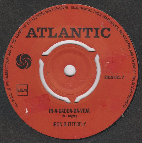 Iron Butterfly : In-A-Gadda-Da-Vida (7", Single)