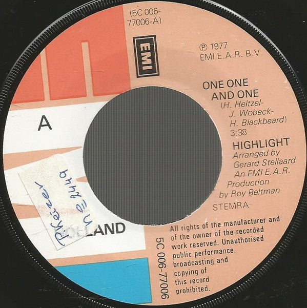 Highlight (2) : One One And One  (7", Single)