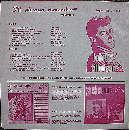 Various : 20 Great Oldies I'll Always Remember Volume 4 (LP, Comp, RE)