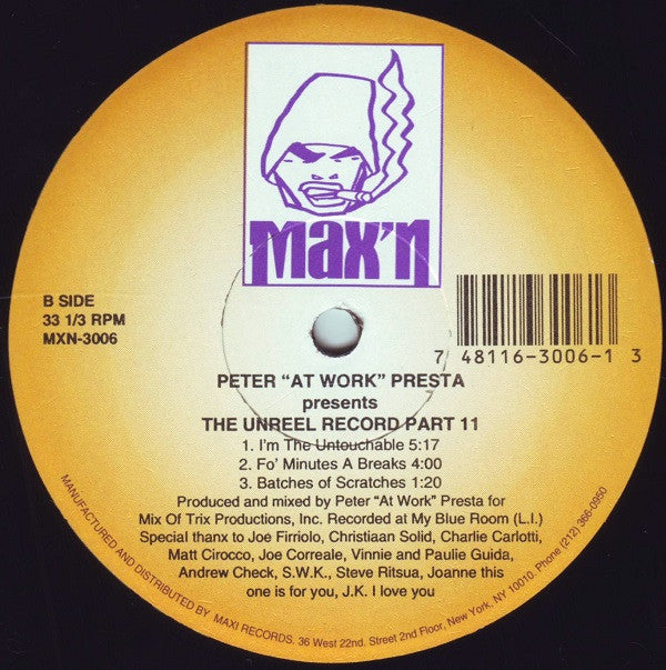 Peter Presta : The Unreel Record (Part Two) (12")