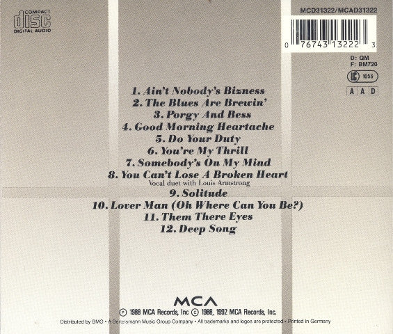 Billie Holiday : Lady Day, Volume Two (CD, Comp, RE)