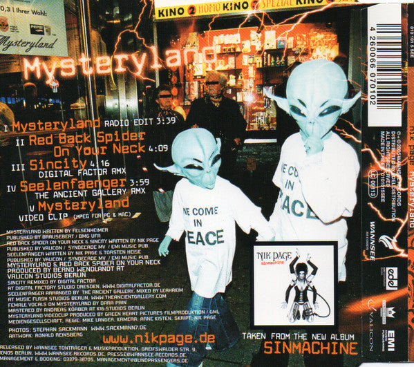 Nik Page : Mysteryland (CD, Single, Enh)