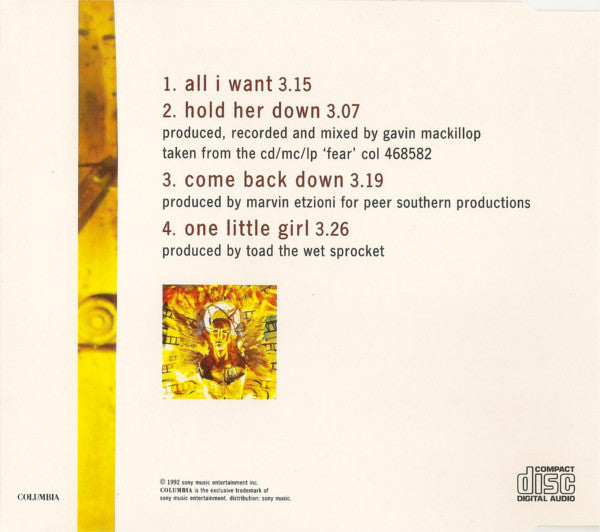 Toad The Wet Sprocket : All I Want (CD, Single)