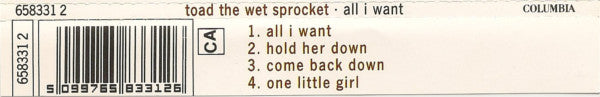 Toad The Wet Sprocket : All I Want (CD, Single)