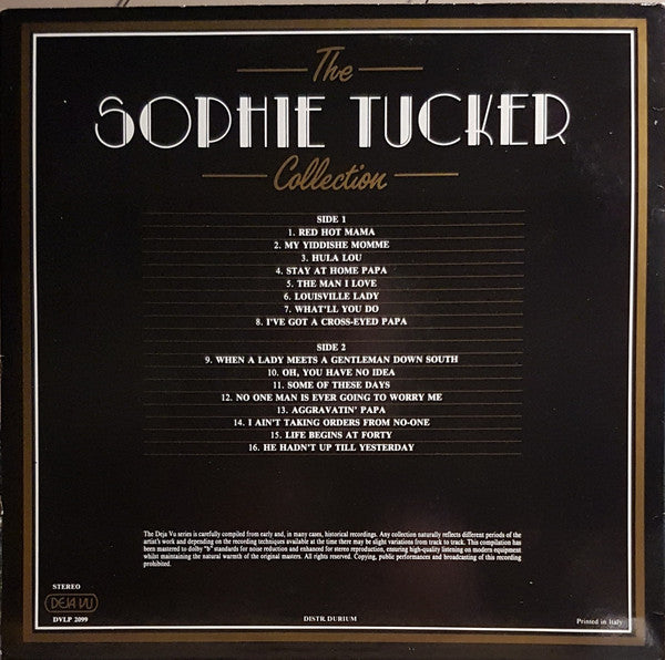 Sophie Tucker : 16 Golden Greats (LP, Comp)