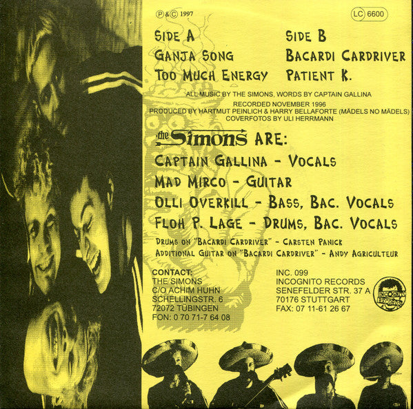 The Simons : Go Mad With...The Simons (7")