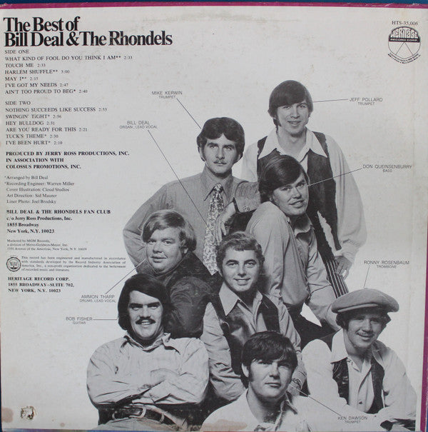 Bill Deal & The Rhondels* : The Best Of Bill Deal & The Rhondels (LP, Comp)
