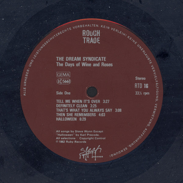 The Dream Syndicate : The Days Of Wine And Roses (LP, Album)