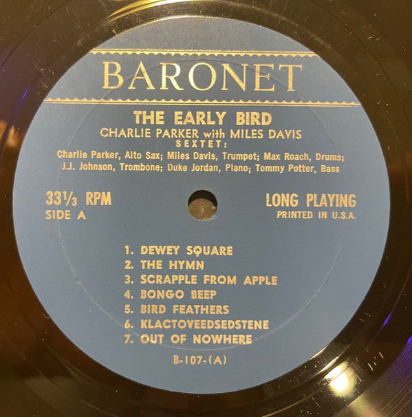 Charlie Parker With Miles Davis : The Early Bird (LP, Comp, Mono)