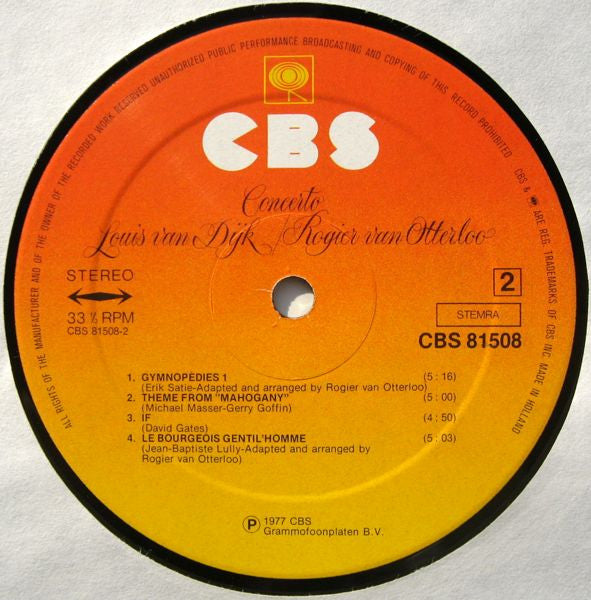 Louis van Dijk / Rogier van Otterloo : Concerto (LP, Album)