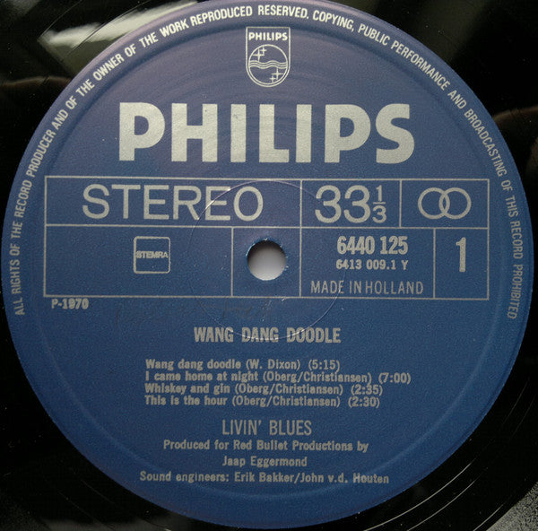 Livin' Blues : Wang Dang Doodle (LP, Album, RE)