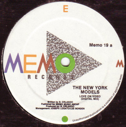 The New York Models : Love On Video (12")