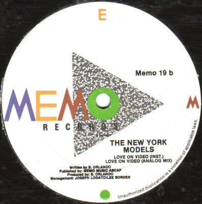 The New York Models : Love On Video (12")