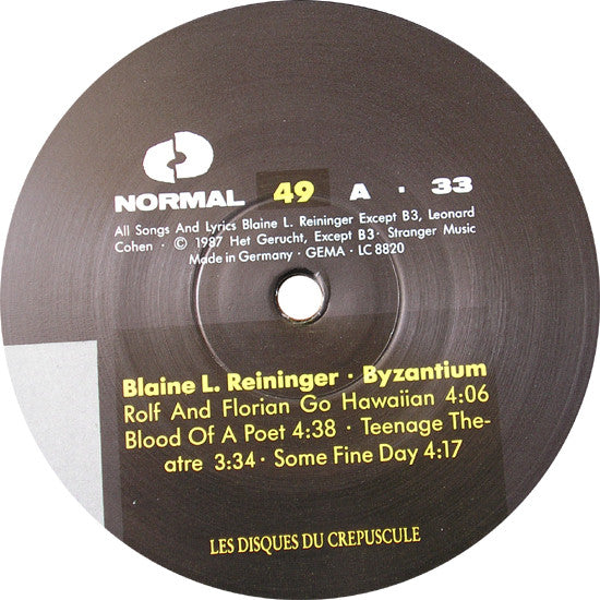 Blaine L. Reininger : Byzantium (LP, Album)