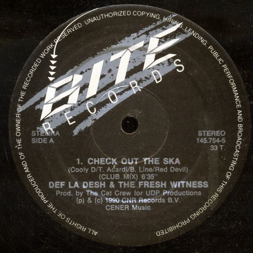Def La Desh & The Fresh Witness : Check Out The Ska (12")