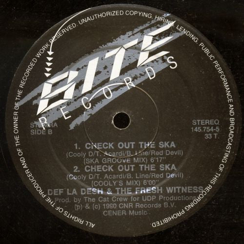 Def La Desh & The Fresh Witness : Check Out The Ska (12")