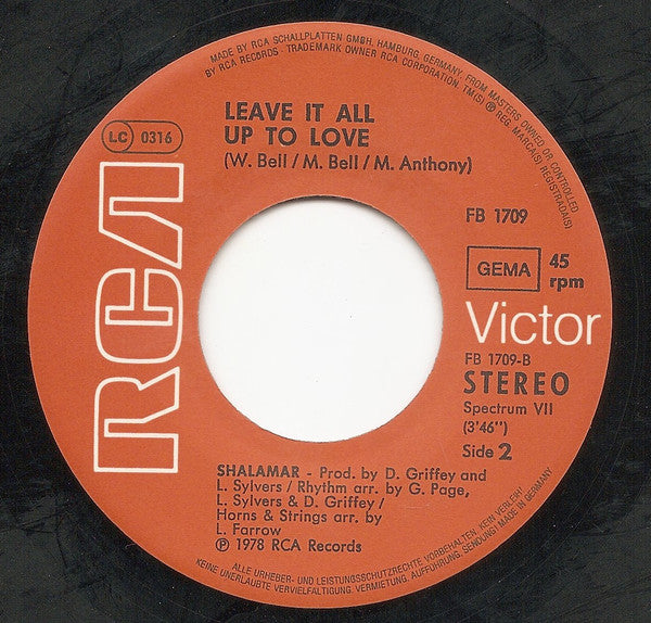 Shalamar : The Second Time Around (7", Single)